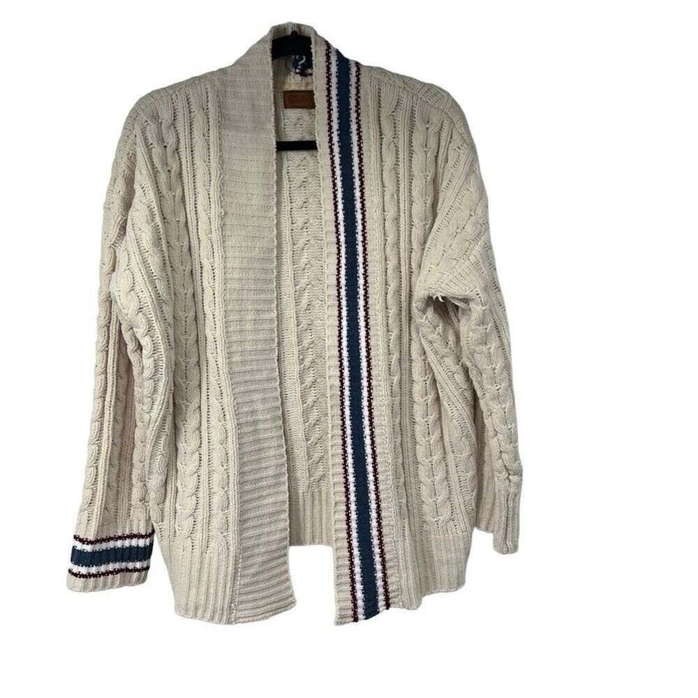 Pol Cream Preppy Varsity‎ Chenille Cardigan Womens S